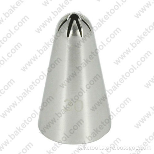 Stainless steel cake decorating nozzles,9MM closed star pastry nozzles,Flower Icing Nozzle
